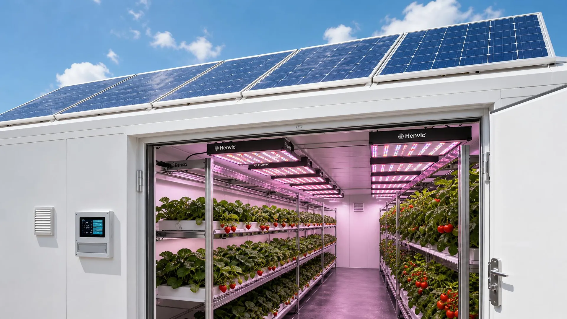 Henvic Éclairage Solaire d'appoint de la Cabine Intelligente de Culture de Fruits et Légumes