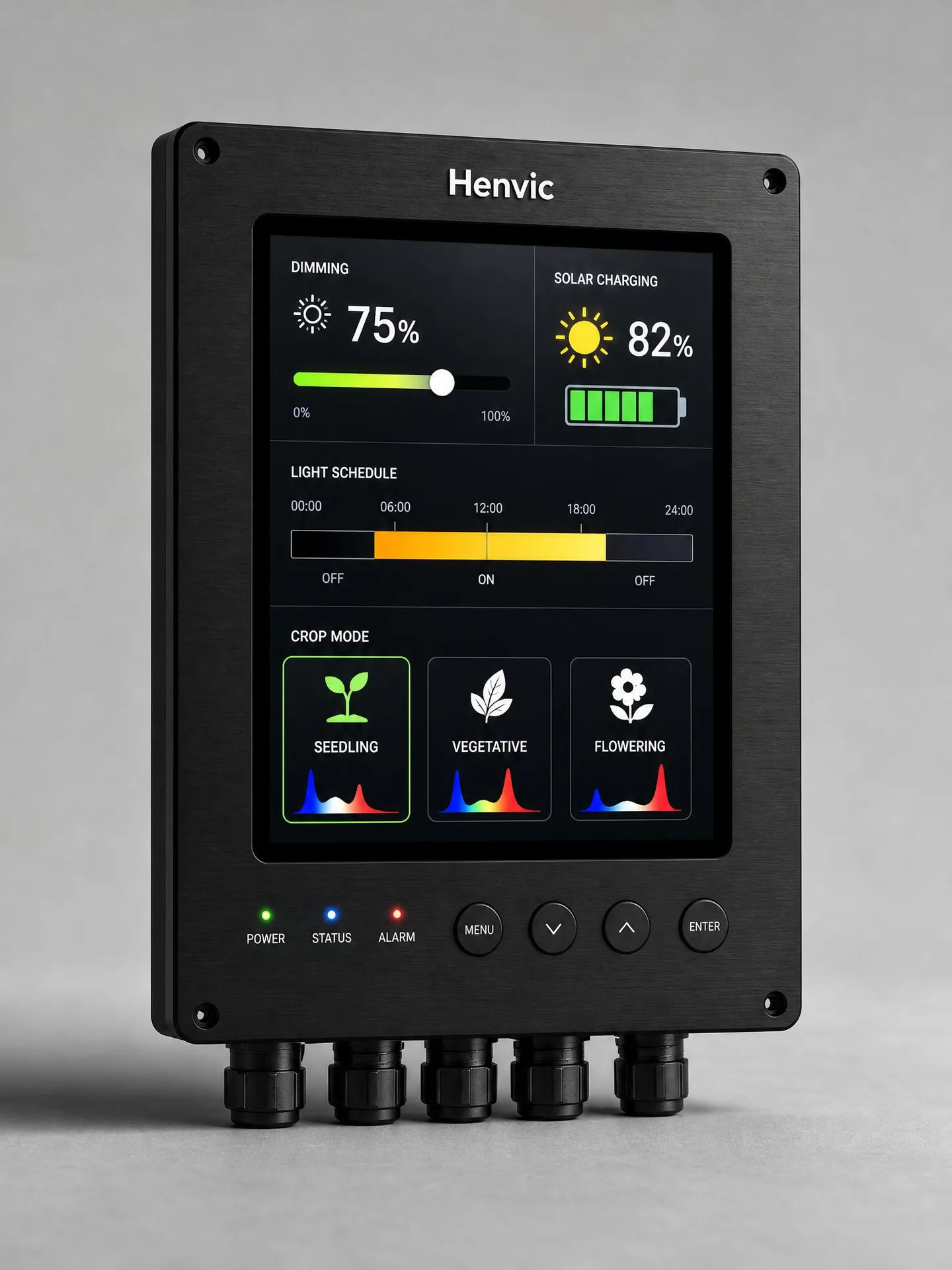 Lampe horticole LED série HVC-CL en application dans une cabine conteneur